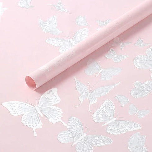 Papel Coreano para ramos de flores MARIPOSAS / Paq. 20 Pliegos