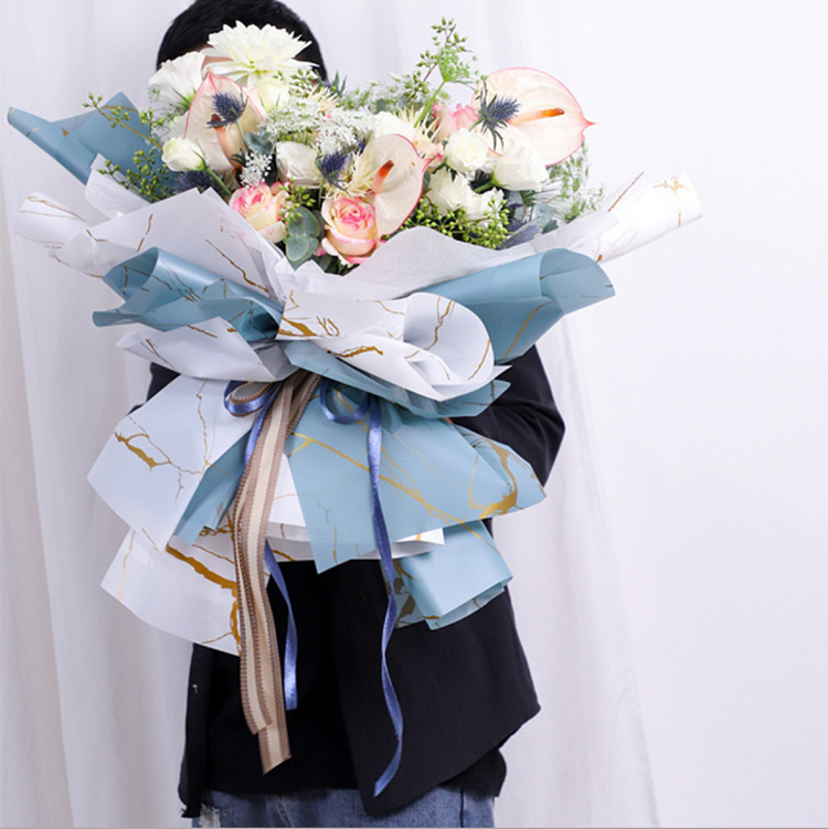 Papel Coreano para flores MARMOLEADO / Paq. 20 Pliegos