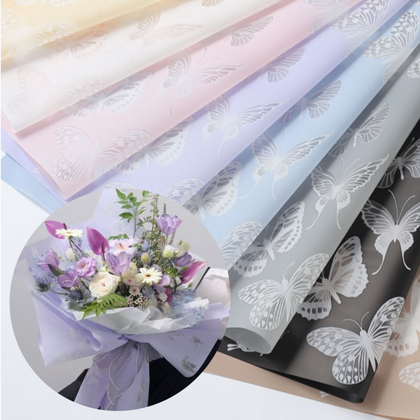 Papel Coreano para ramos de flores MARIPOSAS / Paq. 20 Pliegos – BOUQUET DE  PAPEL®