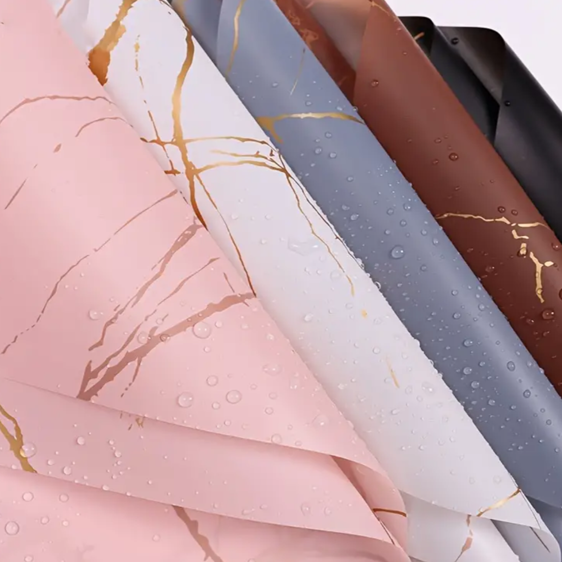 Papel Coreano para flores MARMOLEADO / Paq. 20 Pliegos