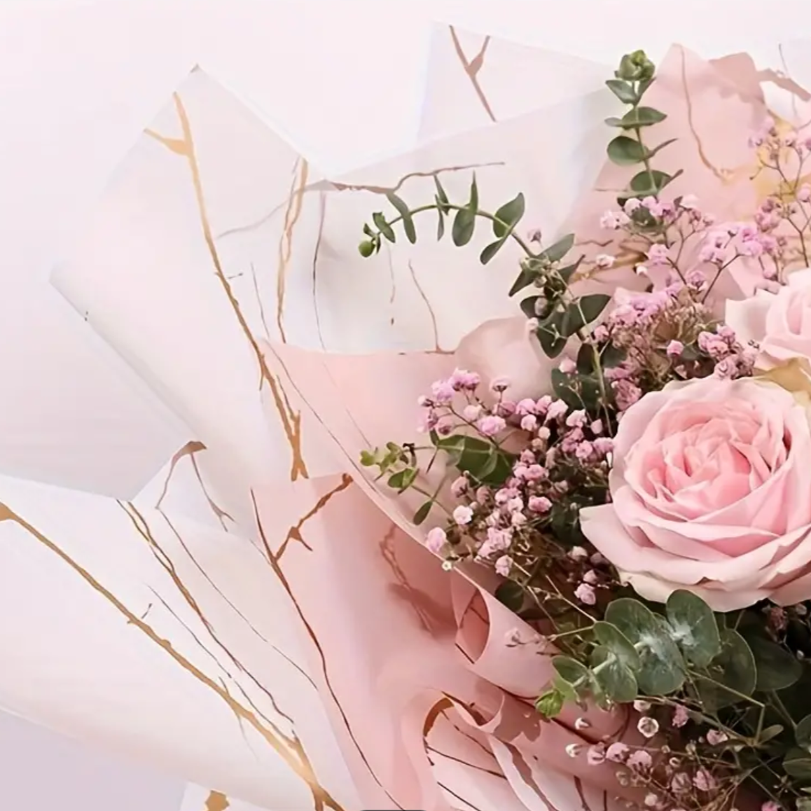 Papel Coreano para flores MARMOLEADO / Paq. 20 Pliegos