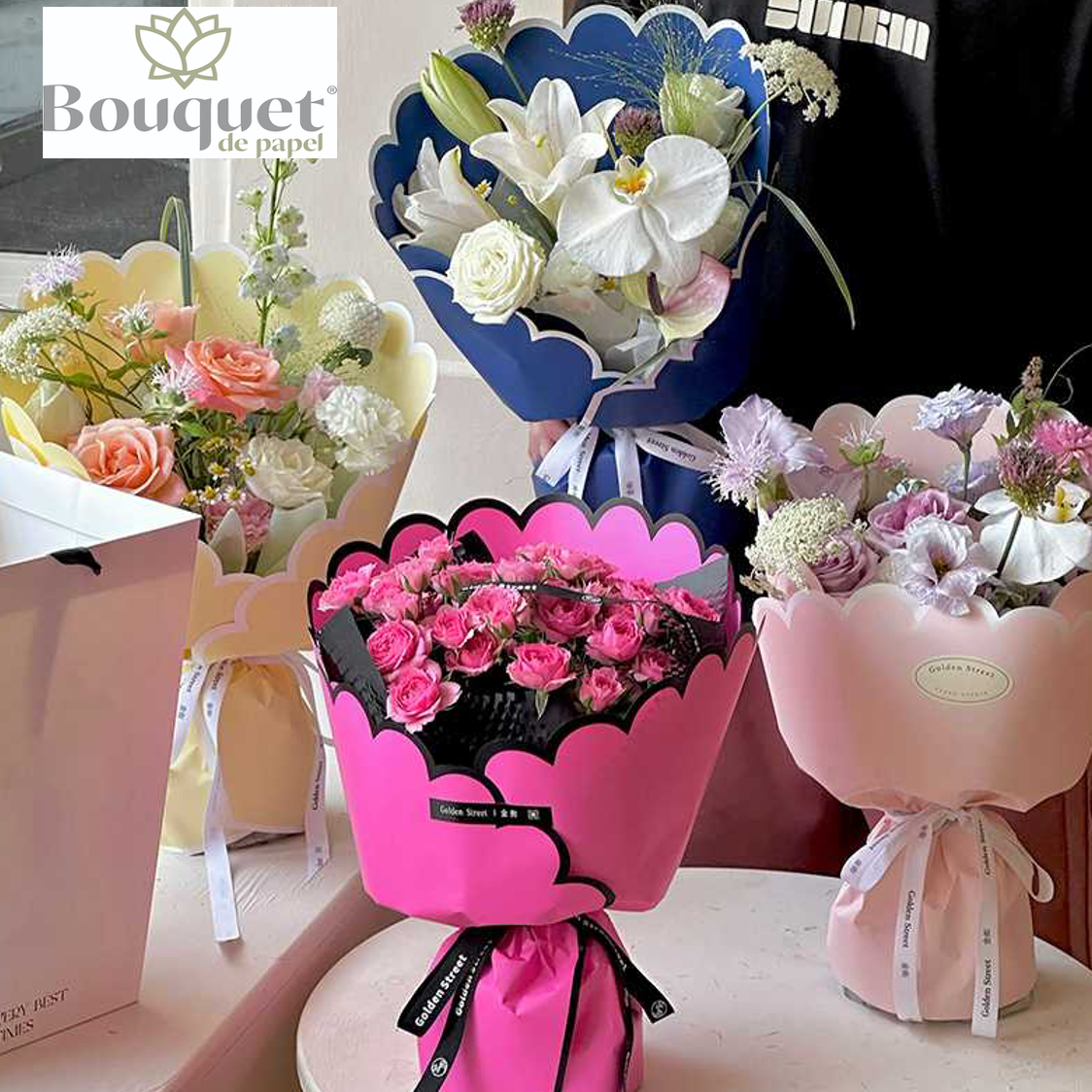 Papel Coreano FLOR / Paq. 10 Pliegos