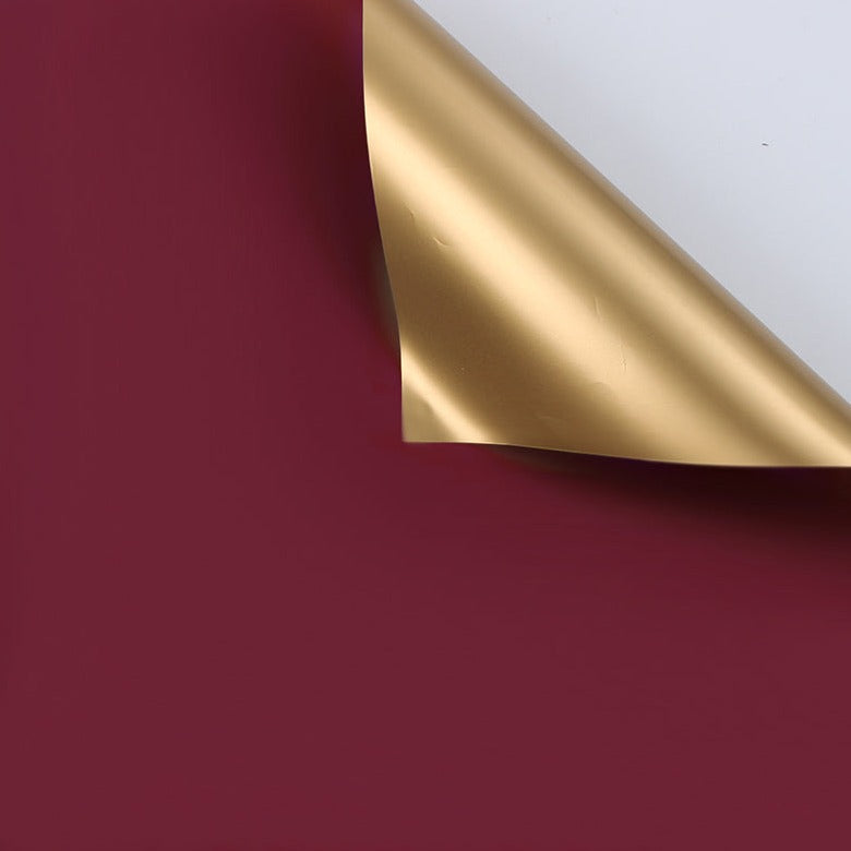 Papel Coreano para envolver flores DOBLE VISTA ORO / Paq. 20 Pliegos.