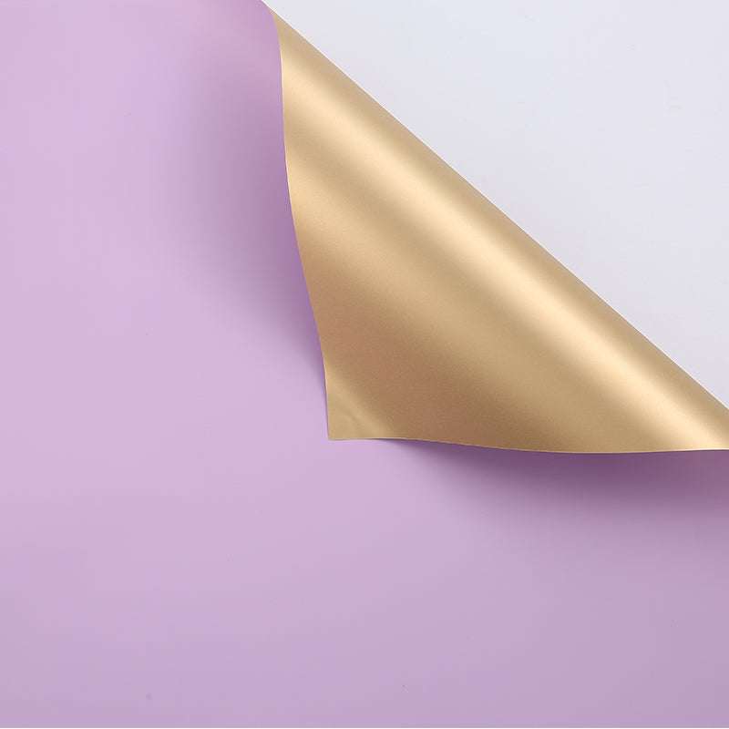 Papel Coreano para envolver flores DOBLE VISTA ORO / Paq. 20 Pliegos.