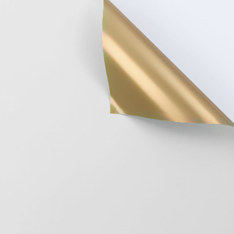 Papel Coreano para envolver flores DOBLE VISTA ORO / Paq. 20 Pliegos.