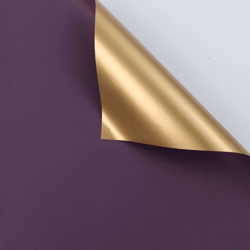 Papel Coreano para envolver flores DOBLE VISTA ORO / Paq. 20 Pliegos.