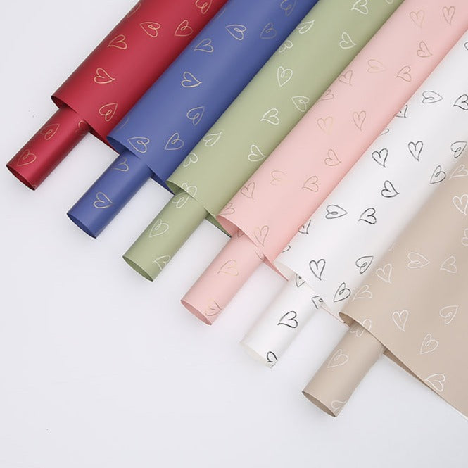 Papel Coreano para arreglos florales LOVE / Paq. 20 Pliegos (NUEVOS COLORES)
