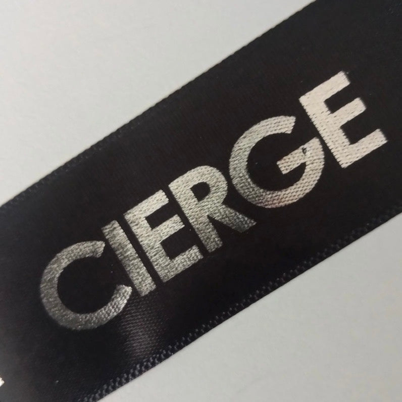 Impresión de Logo o Palabras con Foil Brillante DORADO o PLATEADO (Listón incluido)