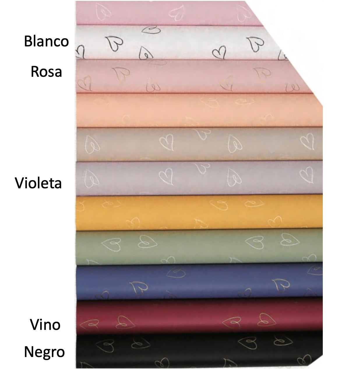 Papel Coreano para arreglos florales LOVE / Paq. 20 Pliegos (NUEVOS COLORES)