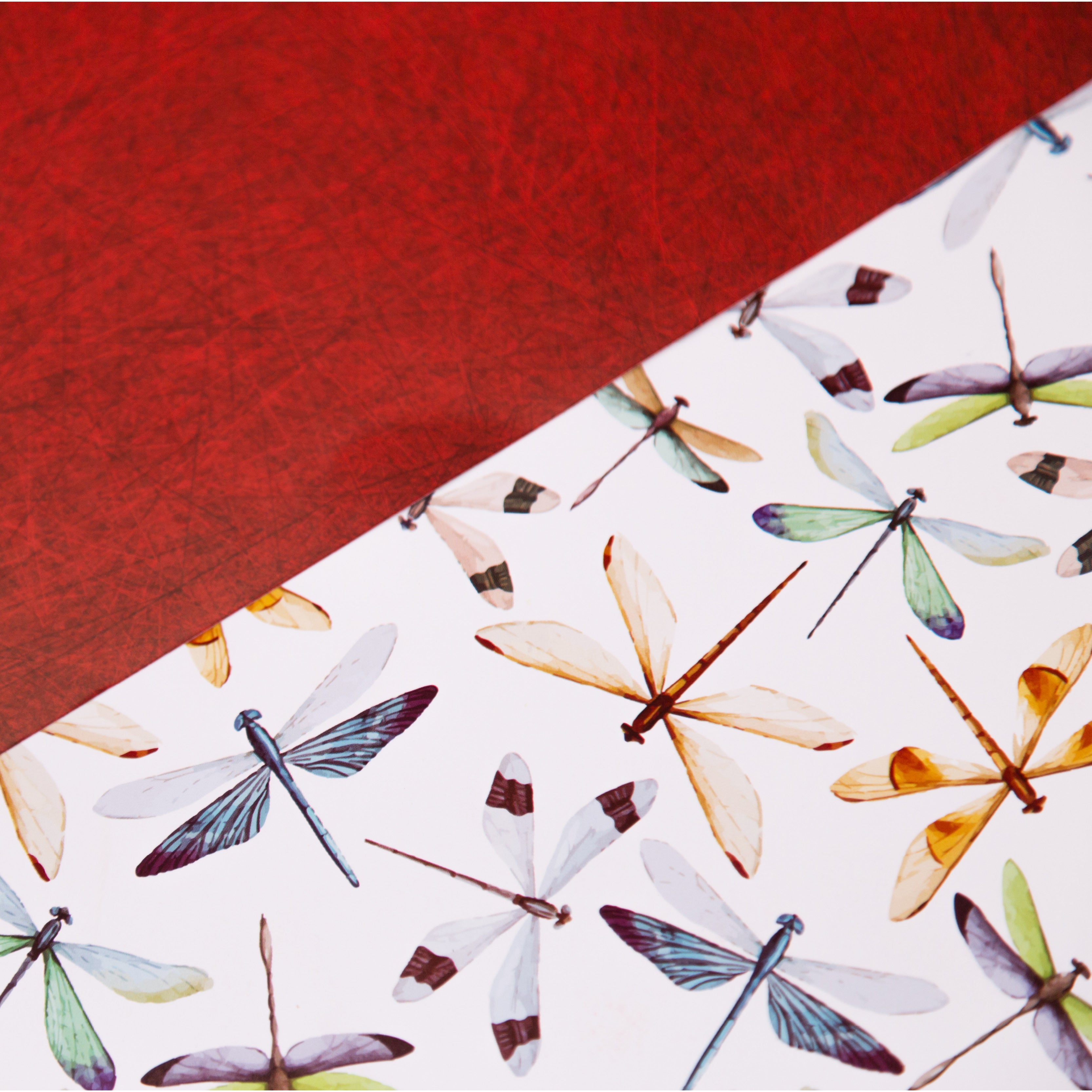 Papel Decorado LIBÉLULAS / 12 pliegos por paq.