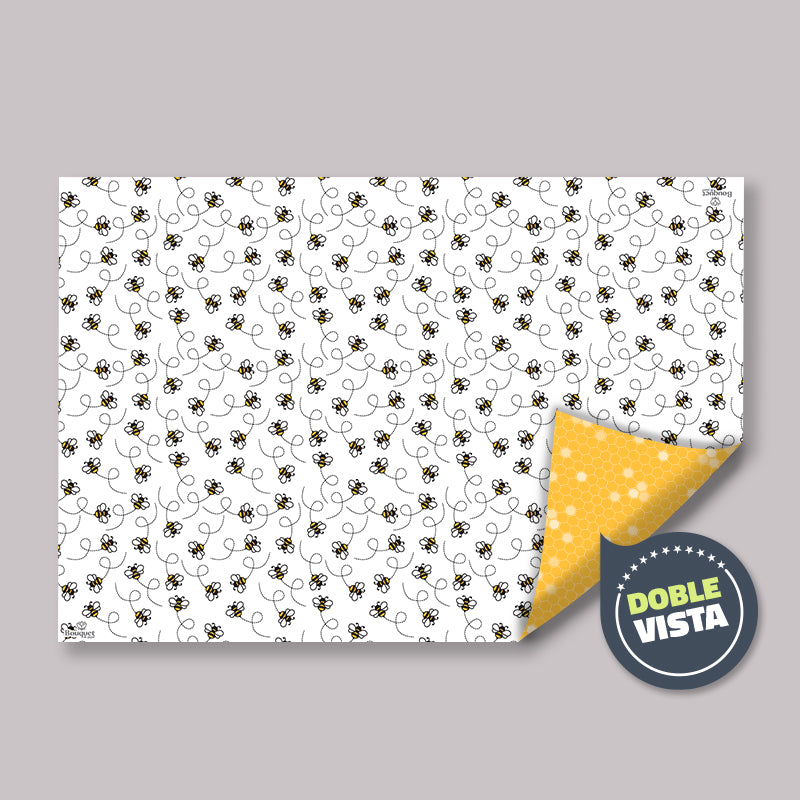 Papel Decorado ABEJAS / 12 pliegos por paq.
