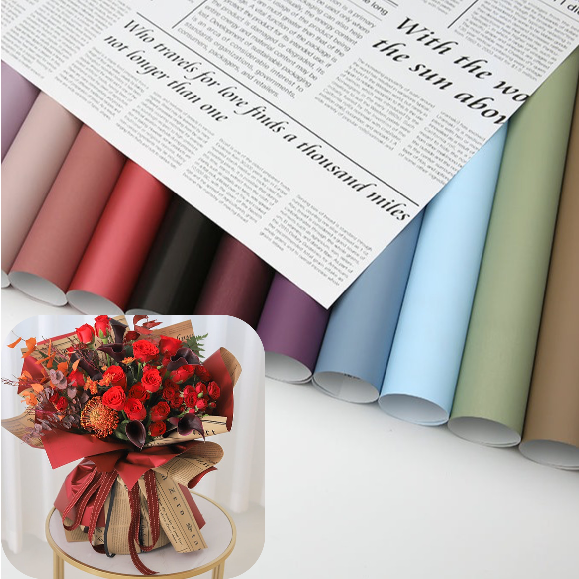 Papel Coreano para Bouquet ELEGANCE / Paq. 20 Pliegos – BOUQUET DE PAPEL®
