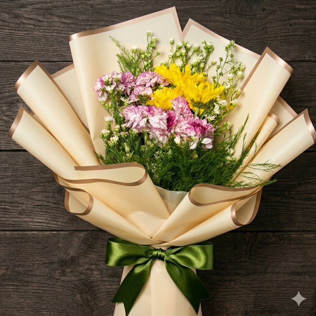 Papel Coreano para flores TRANSLUCIDO  BP-HS  / Paq. 20 Pliegos